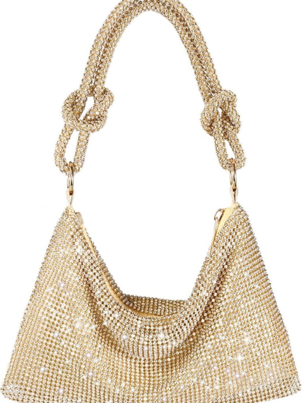 Sparkly Pink Rhinestone Evening Bag | Glam Gold Clutch Purse for Parties